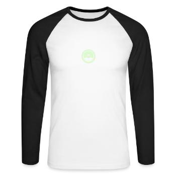 Bassbox Lautsprecher Musik Beat Sound Box - Unisex Baseballshirt langarm - Weiß/Schwarz - Vorne - Nik (191cm)