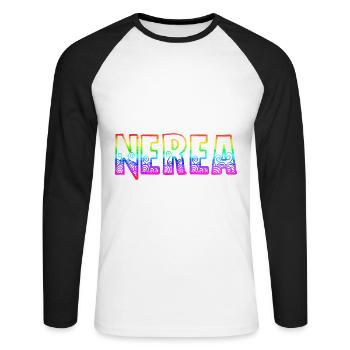 nerea rs rainbow - Unisex Long Sleeve Baseball T-Shirt - white/black - Front - Nik (191cm)