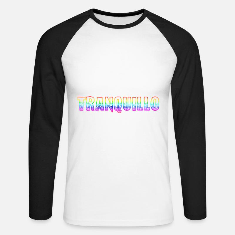 tranquillo rs regenbogen - Unisex Baseballshirt langarm - Weiß/Schwarz