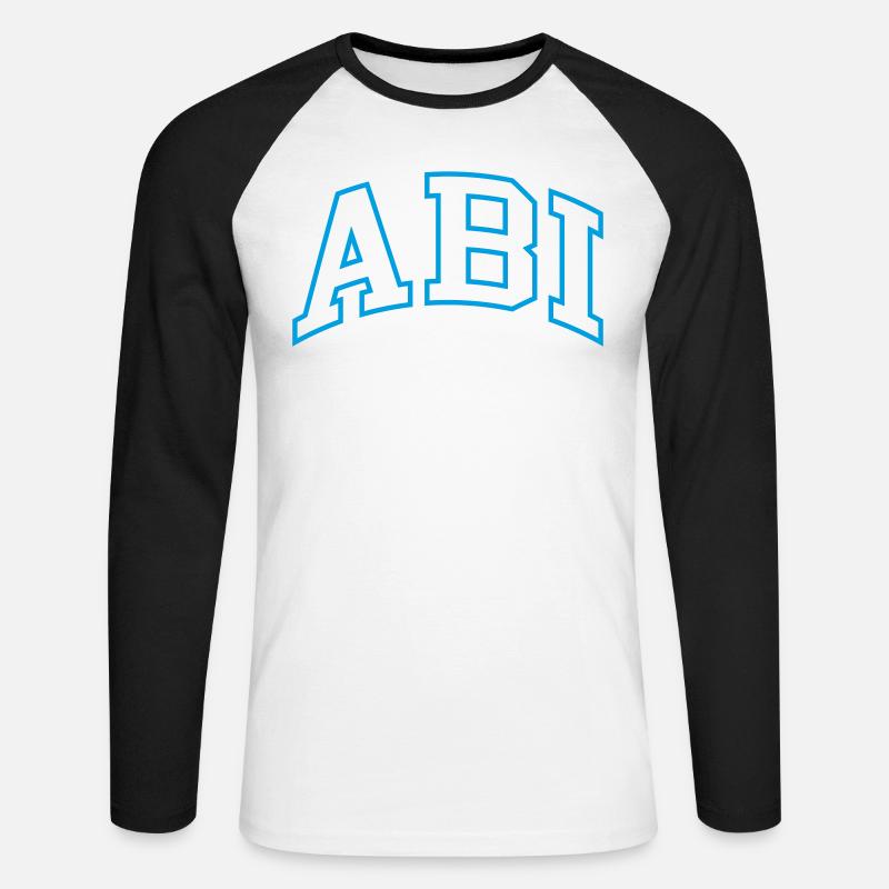 ABI - Maglia da baseball a manica lunga da uomo - bianco/nero