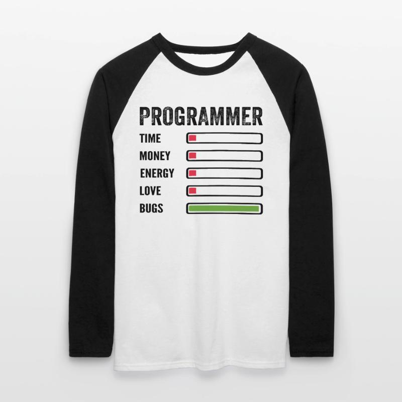 Entwickler Humor Programmierer Programmierer Programmierer Unisex Baseballshirt langarm