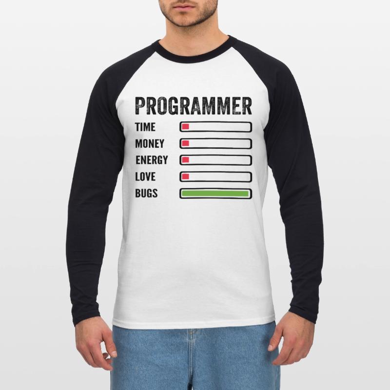 Entwickler Humor Programmierer Programmierer Programmierer Unisex Baseballshirt langarm
