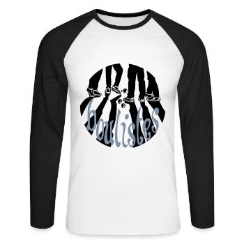 boulistes - T-shirt baseball manches longues Homme - blanc/noir - Devant - Nik (191cm)