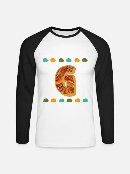 igel e 22 g - Unisex Baseballshirt langarm - Weiß/Schwarz