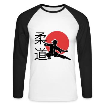 Judo. Judo gift idea. Martial Arts gift. - Unisex Long Sleeve Baseball T-Shirt - white/black - Front - Nik (191cm)