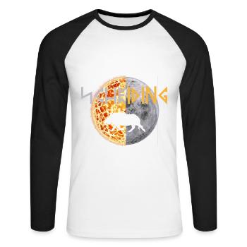 Mabon Scheiding Haustblot Freyr - T-shirt baseball manches longues Homme - blanc/noir - Devant - Nik (191cm)