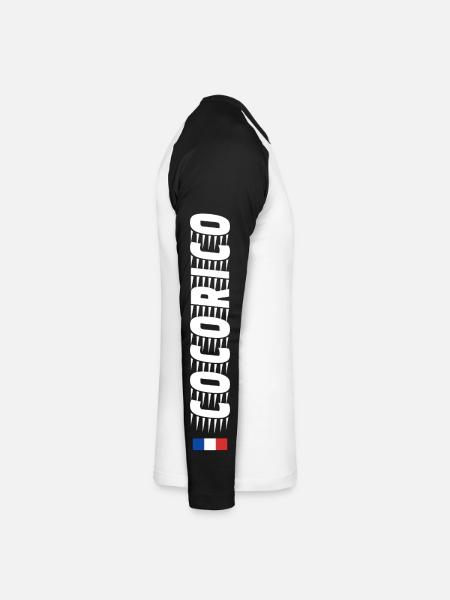 Cocorico Speed - T-shirt baseball manches longues Homme - blanc/noir