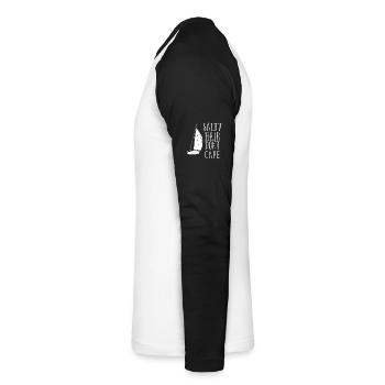 Voile Salty Hair Dont Care - T-shirt baseball manches longues Homme - blanc/noir - Gauche - Nik (191cm)