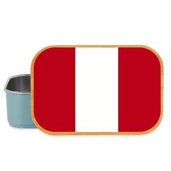 Peru National Flag - Lunch Box - light blue - Front