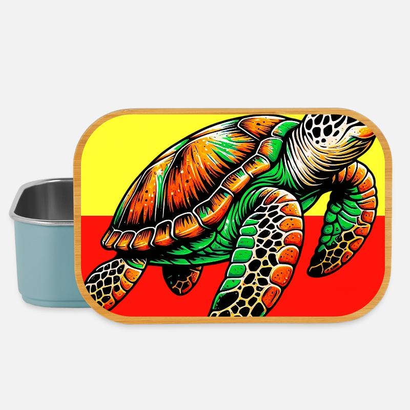turtle - Lunch Box - light blue