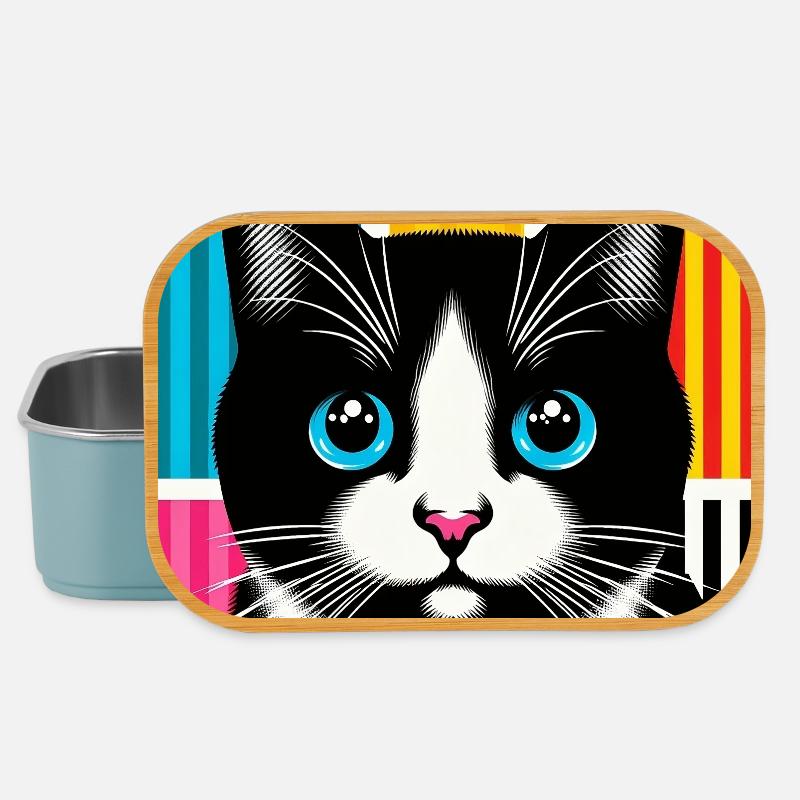 Katze - Lunch Box - Hellblau