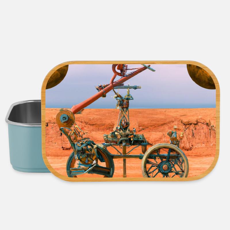 Mars Wagen im Steampunk-Stil - Lunch Box - Hellblau