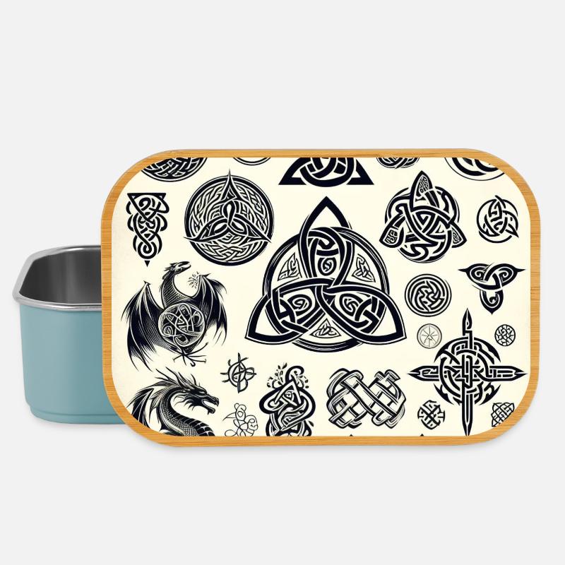 Celtic Symbols - Lunch Box - light blue