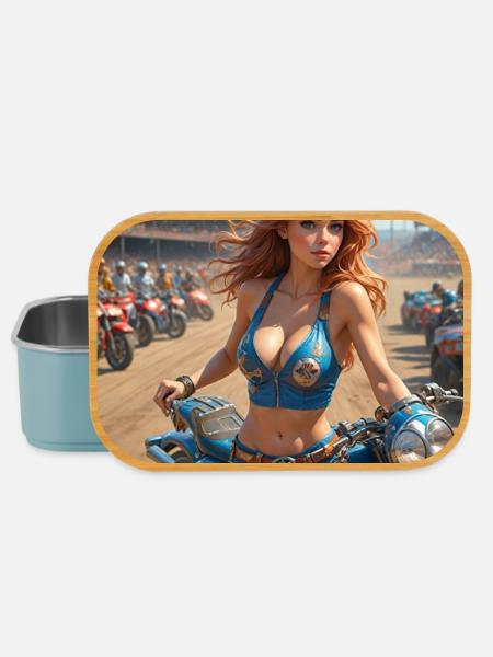 Dirt Track Diva - Lunch Box - Hellblau