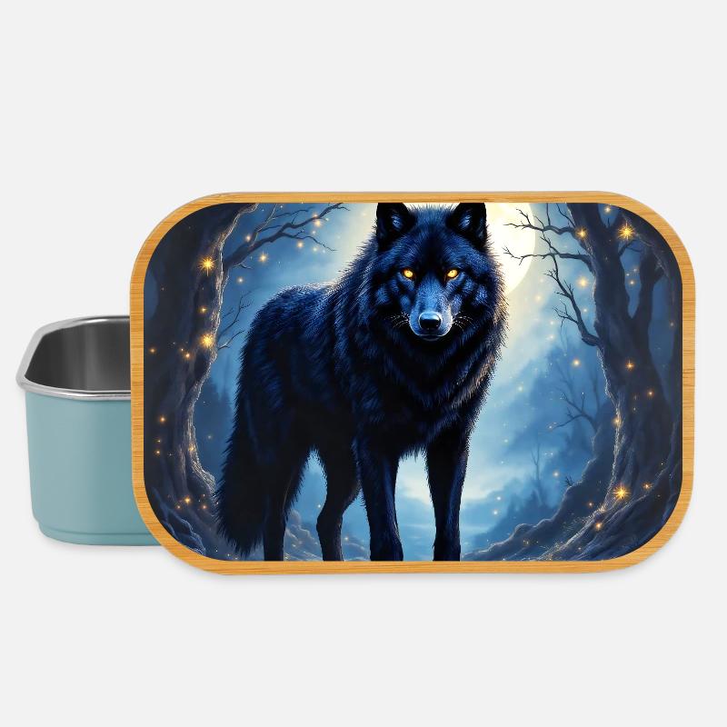 Krafttier Dunkler Wolf - Lunch Box - Hellblau