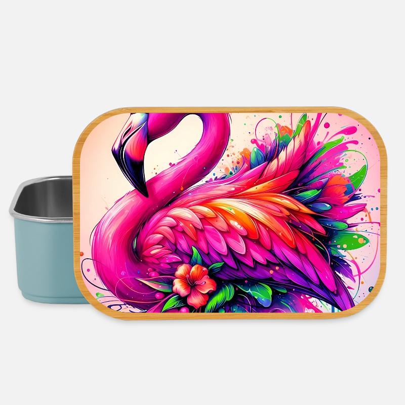 Flamingo - Lunch Box - Hellblau