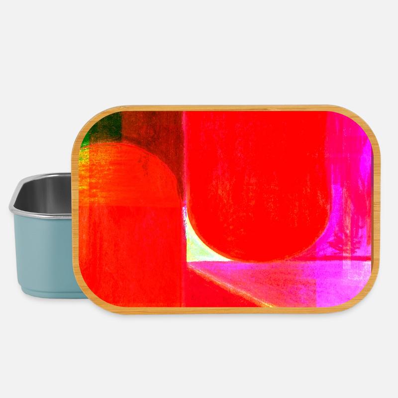 Neon Farbblock Geometrie - Lunch Box - Hellblau