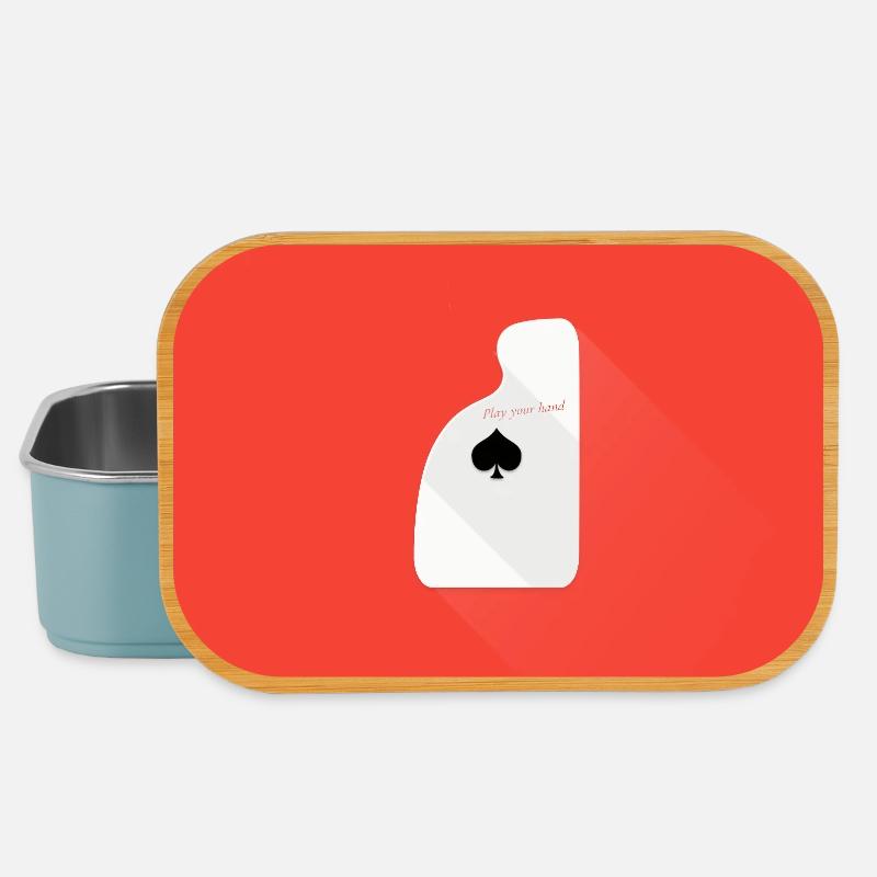 Play your hand – Minimal Karten Design - Lunch Box - Hellblau