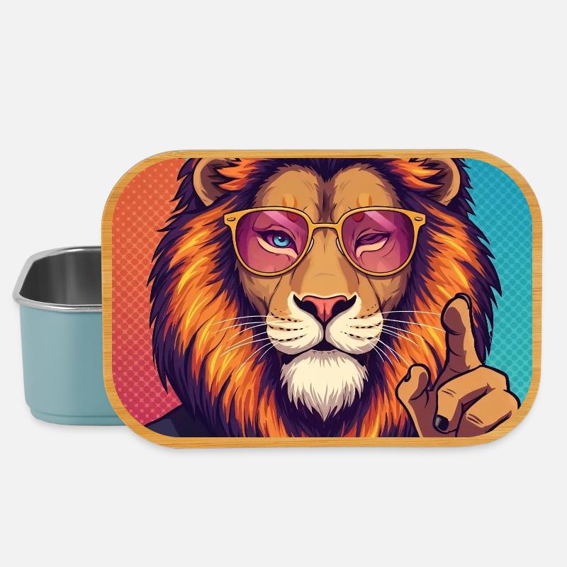 Frankensteen: The Wise King - Pop Art - Lunch Box - Hellblau