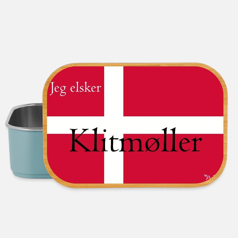 Klitmøller Danish Flag - Lunch Box - light blue