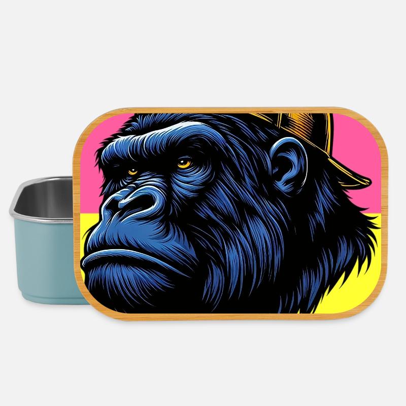 gorilla - Lunch Box - light blue