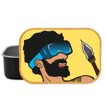 Hallo Future Caveman VR Stil - Lunch Box - Schwarz - Vorne