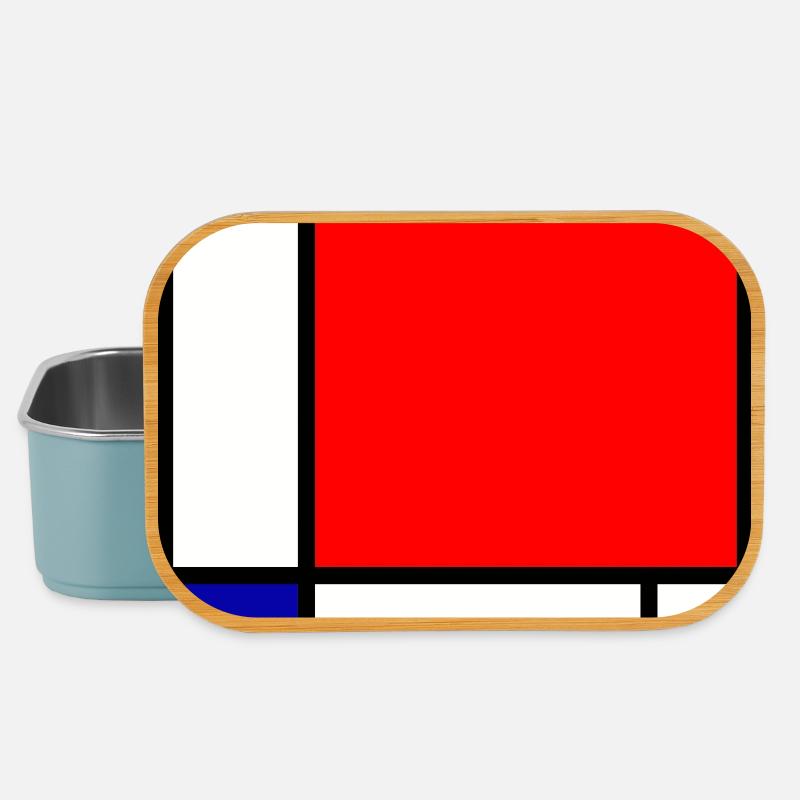 Mondrian 1 - Lunch Box - Hellblau
