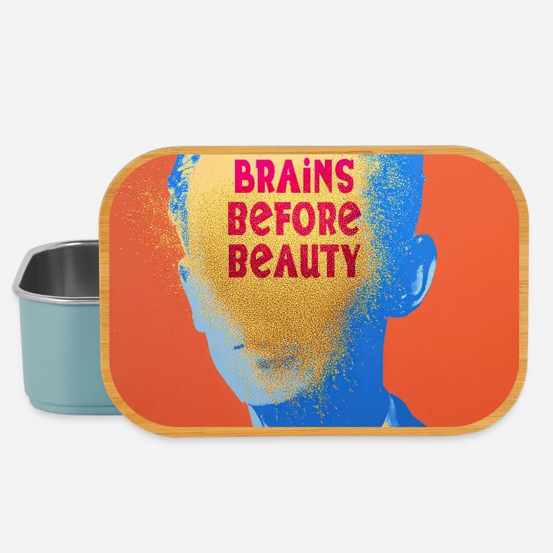 Gedankenmensch mit Message - Lunch Box - Hellblau
