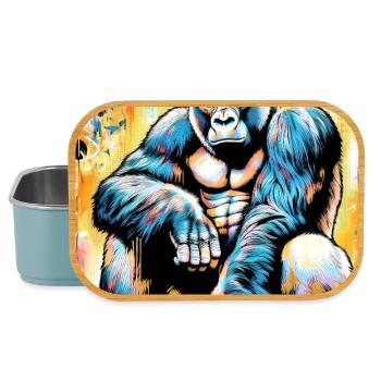 gorilla - Lunch Box - light blue - Front