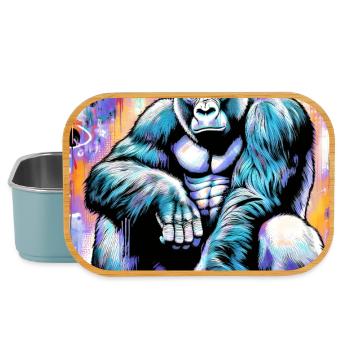 gorilla - Lunch Box - light blue - Front