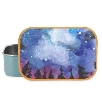 Forêt la nuit - Boîte à goûter - bleu pâle - Devant