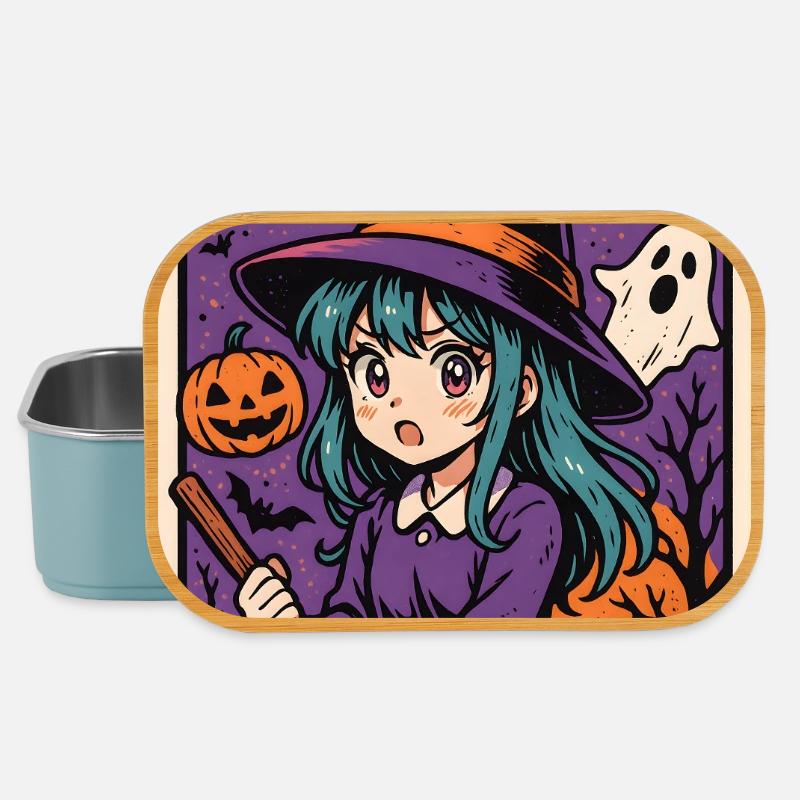 Classic Halloween - Witch - Lunch Box - Hellblau