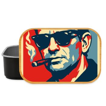 Jack Kerouac Rebellenporträt - Lunch Box - Schwarz - Vorne