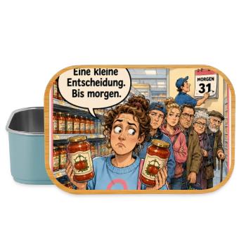 Sternzeichen Waage -  Humor für Unentschlossene - Lunch Box - Hellblau - Vorne