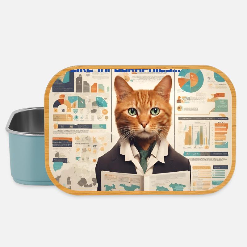 Infografik Katze - Lunch Box - Hellblau