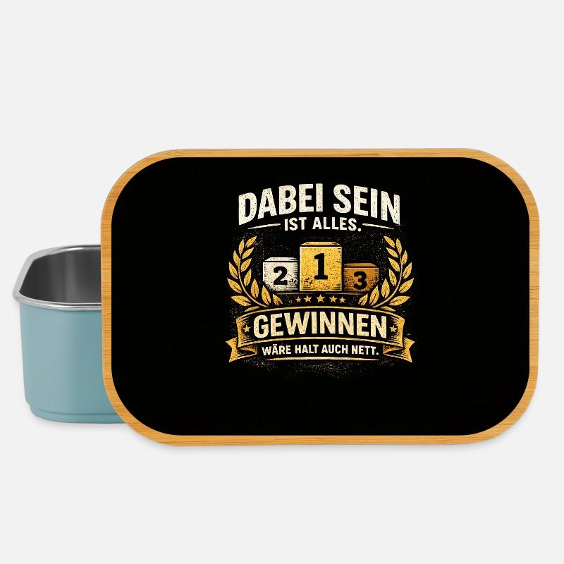 Être là, c’est tout – gagner, c’est agréable - Boîte à goûter - bleu pâle
