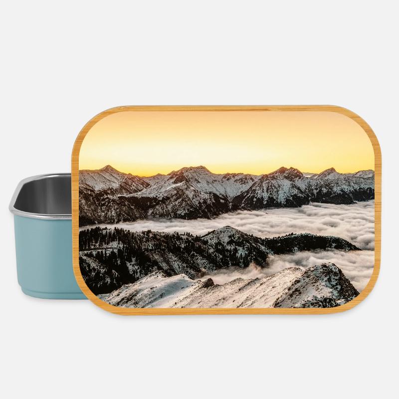 Alpine sunrise on Agrafa mountains	 - Lunch Box - light blue