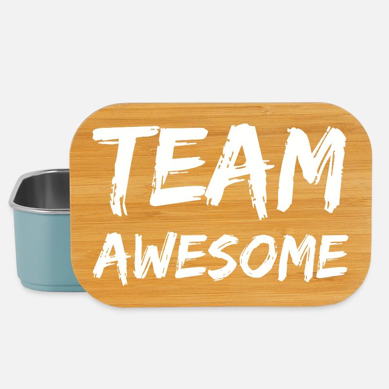 Team Awesome Schriftzug - Lunch Box - Hellblau