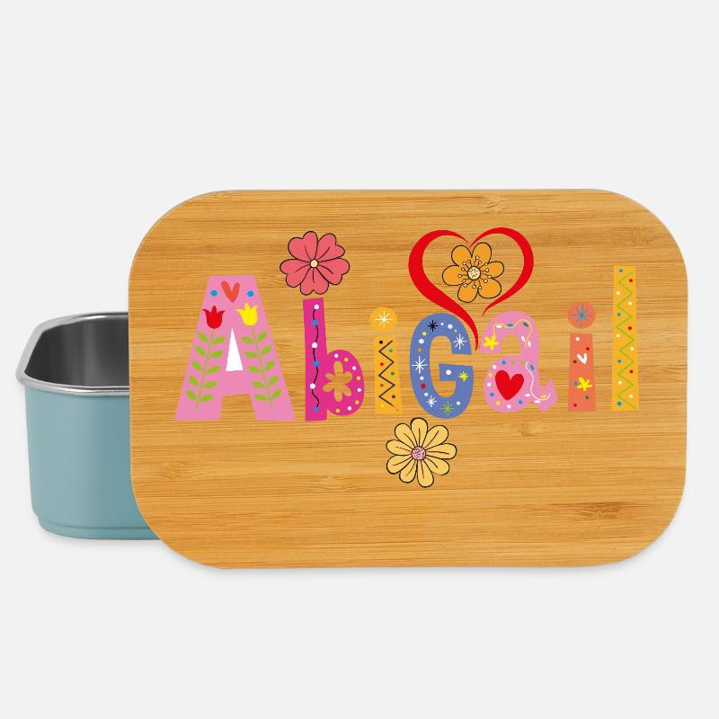 Personalized Abigail Name - Lunch Box - light blue