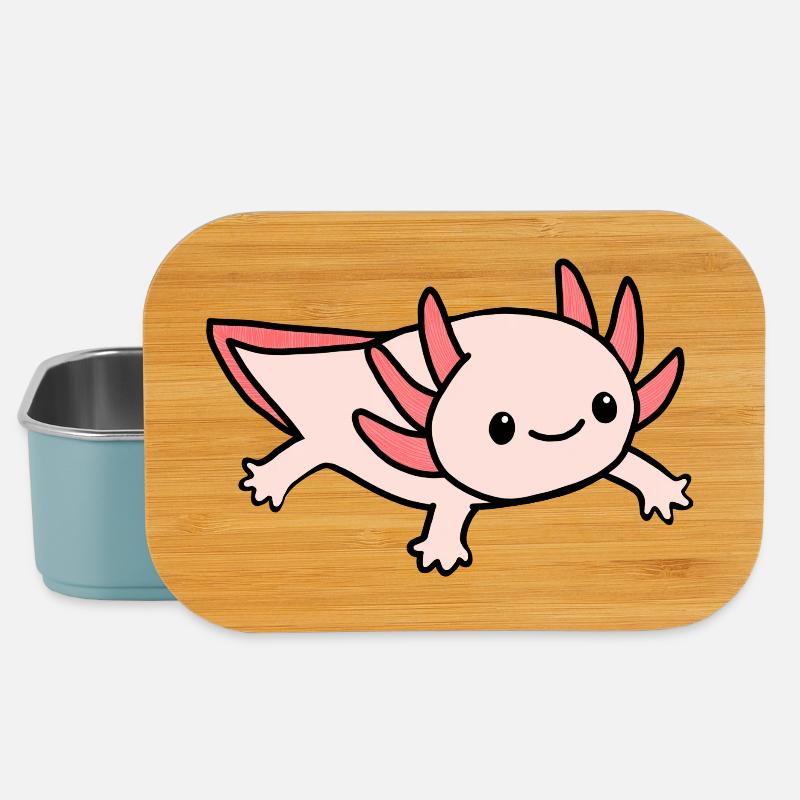 Axolotl pnk rose - Lunch Box - light blue
