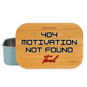 404 Motivation Not Found – Low Battery - Lunch Box - light blue - Front