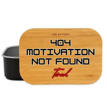 404 Motivation Not Found – Low Battery - Lunch Box - black - Front