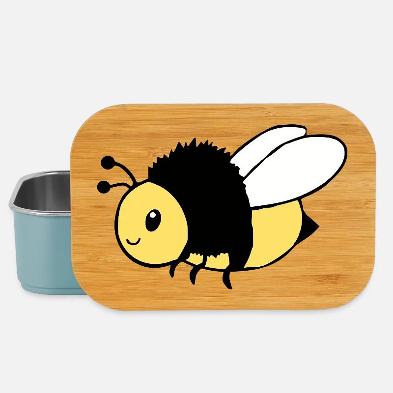 Cute Bee T-Shirt Funny Design Beekeeper - Lunch Box - light blue