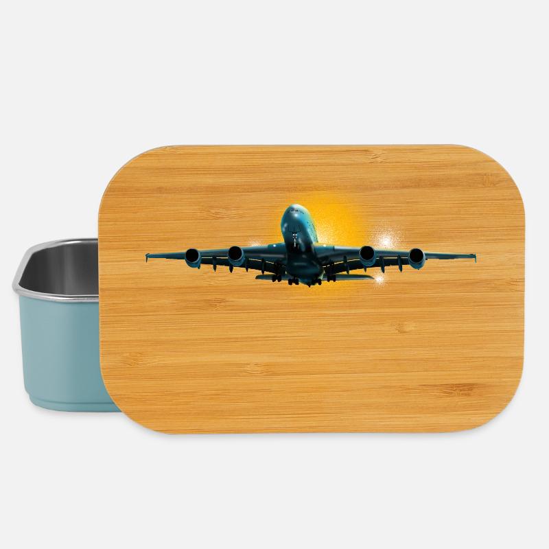 Größte Passagierflugzeug - Lunch Box - Hellblau