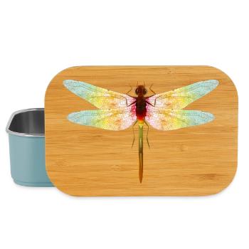 Iridescent Dragonfly – Filigree Insect Motif - Lunch Box - light blue - Front