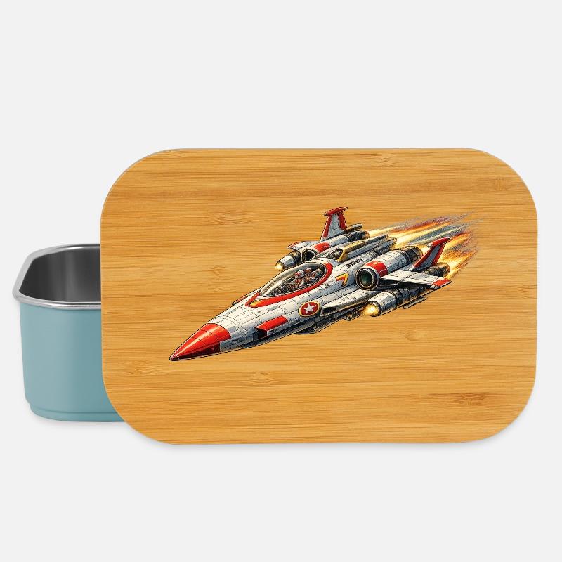 Starfighter / Raumschiff Logo - Lunch Box - Hellblau