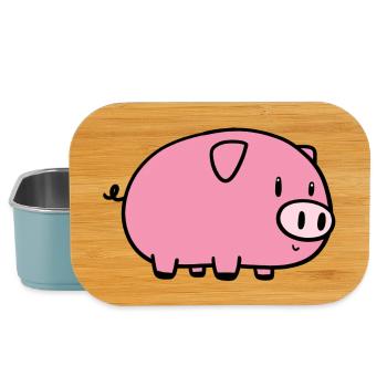 Kleines Schweinchen - Lunch Box - Hellblau - Vorne