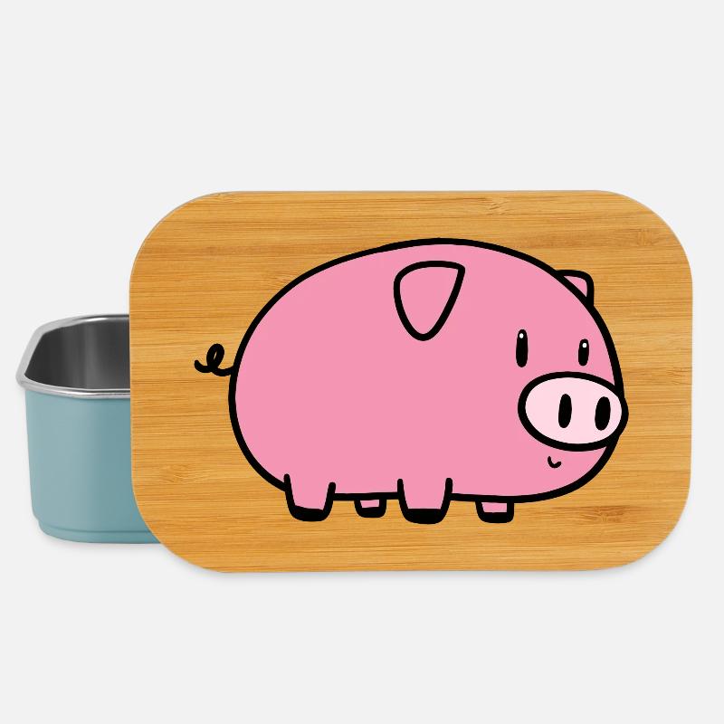 Kleines Schweinchen - Lunch Box - Hellblau