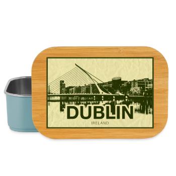 Dublin Skyline Vintage Print - Lunch Box - light blue - Front