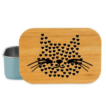 Cats Hearts Valentine's Day - Lunch Box - light blue - Front